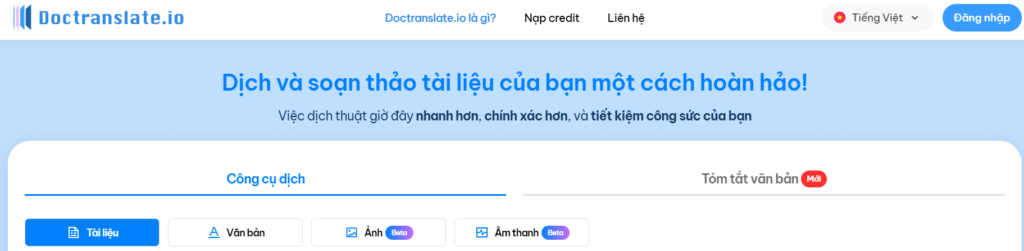 Dịch tiếng Trung bằng AI-Doctranslate.io
